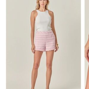 English Factory Textured Detailed Shorts